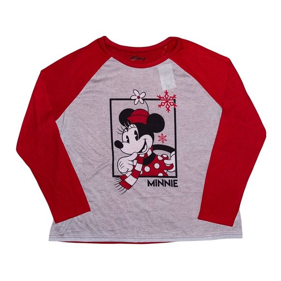NWT Walt Disney Minnie Mouse Christmas Holiday 2 PC Pajama PJ Set Women's XS - Picture 2 of 7